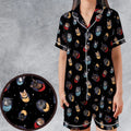 Live Long and Paws-purr Star Trek Satin Short-Sleeve Pajamas Set