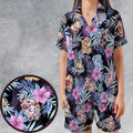 Eevee Evolutions Fancy Style Satin Short-Sleeve Pajamas Set