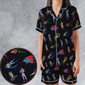 The Super Powers Team Super Friends Satin Short-Sleeve Pajamas Set