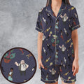 Little Shop Of Horror Characters Satin Short-Sleeve Pajamas Set
