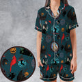 Ichabod Crane Sleepy Hollow Satin Short-Sleeve Pajamas Set