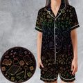 DnD Tabletop RPG Pattern Satin Short-Sleeve Pajamas Set
