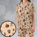 Kermit The Frog Doodles Satin Short-Sleeve Pajamas Set