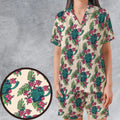 Tropical Tangrowth Pokemon Satin Short-Sleeve Pajamas Set
