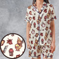 Cute Fantasy Final Fantasy Satin Short-Sleeve Pajamas Set