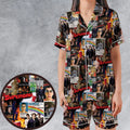 Seth Evan McLovin Superbad Satin Short-Sleeve Pajamas Set