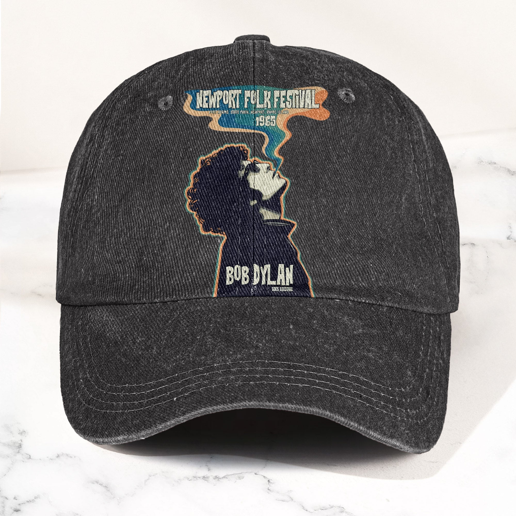 Bob Dylan Newport Folk Festival 1965 Goes Electric Vintage Graphic Denim Cap Retro Vintage Dad Cap Gift For Dad (With Box)