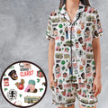 National Lampoon's Christmas Vacation Pattern Satin Short-Sleeve Pajamas Set