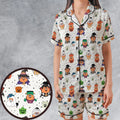 Memorable Friends McNugget Buddies Mcdonalds 1992 Satin Short-Sleeve Pajamas Set