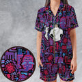 Mad Science Yzma The Emperor's New Groove Satin Short-Sleeve Pajamas Set
