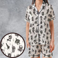 The Twilight Zone Characters Pattern Satin Short-Sleeve Pajamas Set
