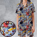 King Arthur Sword And The Stone Satin Short-Sleeve Pajamas Set