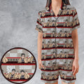 Drunk Uncle on the Holidays SNL Saturday Night Live Satin Short-Sleeve Pajamas Set