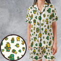 80s But Goodies Satin Short-Sleeve Pajamas Set