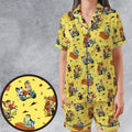 Moose And Squirrel The Adventures of Rocky and Bullwinkle Satin Short-Sleeve Pajamas Set