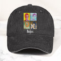 The Beatles Denim Dad Cap Pop Art Portrait Grid Design (With BOX)