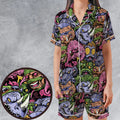 Nostalgic Villains Teenage Mutant Ninja Turtles Satin Short-Sleeve Pajamas Set
