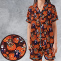 Halloween Slasher Satin Short-Sleeve Pajamas Set