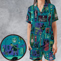 Haunted Chic Haunted Mansion Satin Short-Sleeve Pajamas Set