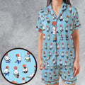 Cute Moogle Final Fantasy Satin Short-Sleeve Pajamas Set