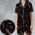 Pumpkin King Jack Skellington Satin Short-Sleeve Pajamas Set