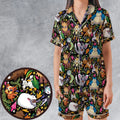 Exotic Tropical Pokemon Satin Short-Sleeve Pajamas Set
