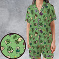 Korok Style The Legend of Zelda Satin Short-Sleeve Pajamas Set