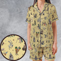 Killer Rabbit The Medieval Marginalia Satin Short-Sleeve Pajamas Set