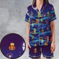 Horror Night The Simpsons Satin Short-Sleeve Pajamas Set