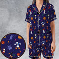 Spooky Month Halloween Satin Short-Sleeve Pajamas Set