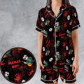 Mamas Boy Friday the 13th Satin Short-Sleeve Pajamas Set