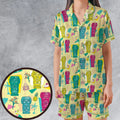 Golden Girls Tiki Shack Aloha Satin Short-Sleeve Pajamas Set