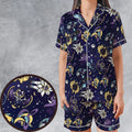 Galaxy Mew Psychic Type Pokemon Satin Short-Sleeve Pajamas Set