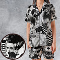 Bride Of Frankenstein Satin Short-Sleeve Pajamas Set