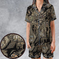 Monty Escher’s Relativity Satin Short-Sleeve Pajamas Set