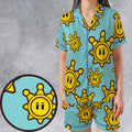 Shine Sprite Super Mario Button Up Satin Short-Sleeve Pajamas Set