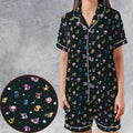 Axolotls Of The World Pattern Satin Short-Sleeve Pajamas Set