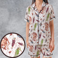 Braindead Dead Alive In North America Satin Short-Sleeve Pajamas Set