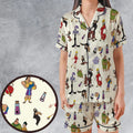 Kuzco and Friends The Emperor's New Groove Satin Short-Sleeve Pajamas Set