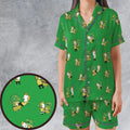 Kirk-Fu With Gorn Star Trek Satin Short-Sleeve Pajamas Set