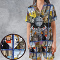 Stained Glass Star Wars Satin Short-Sleeve Pajamas Set