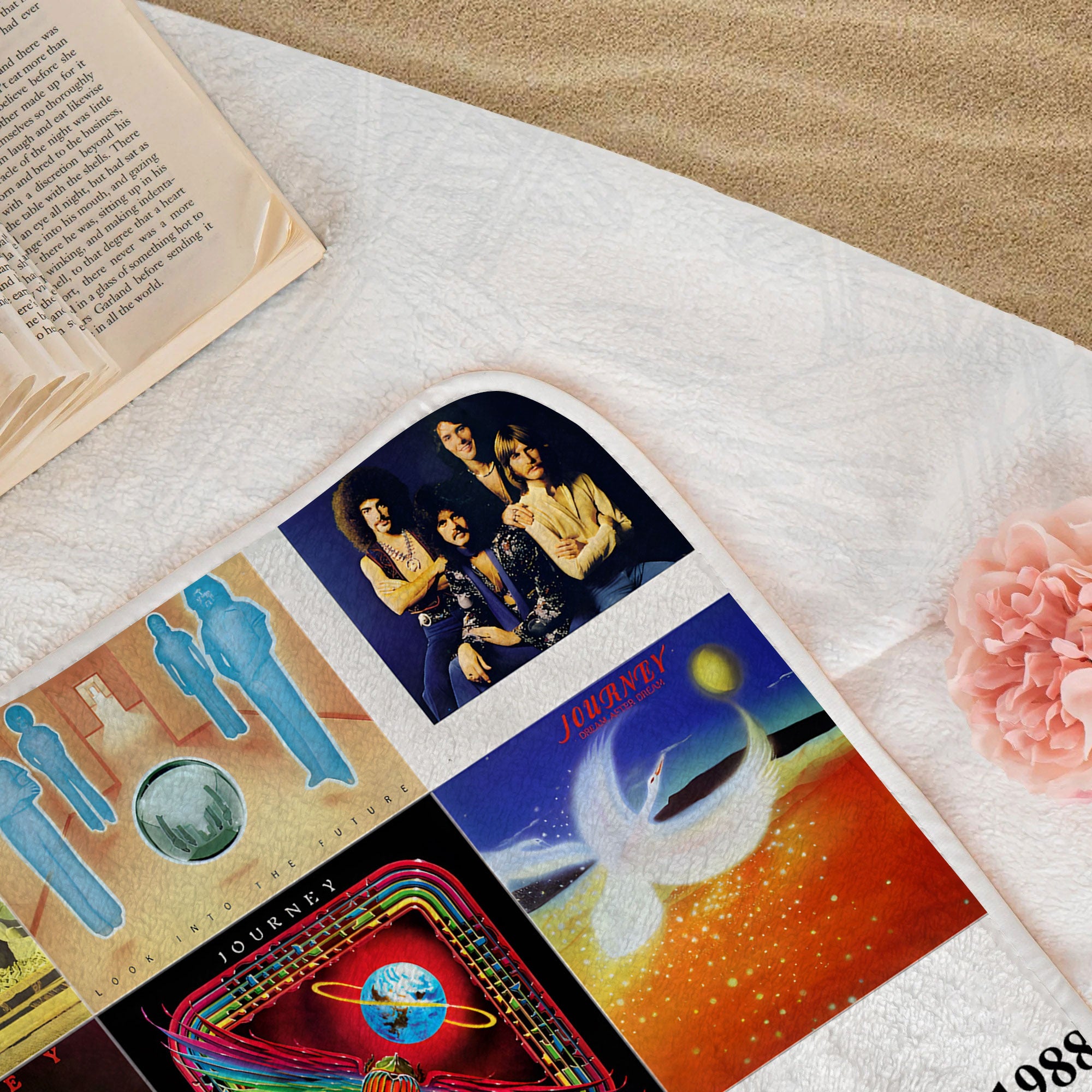 Journey Band Beach Towel Album Cover Collage Classic Rock Towel