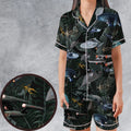 Star Trek Spaceship Pattern Satin Short-Sleeve Pajamas Set