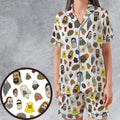 Dudeism The Big Lebowski Satin Short-Sleeve Pajamas Set