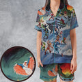 MOTU Castle Grayskull Battle Satin Short-Sleeve Pajamas Set