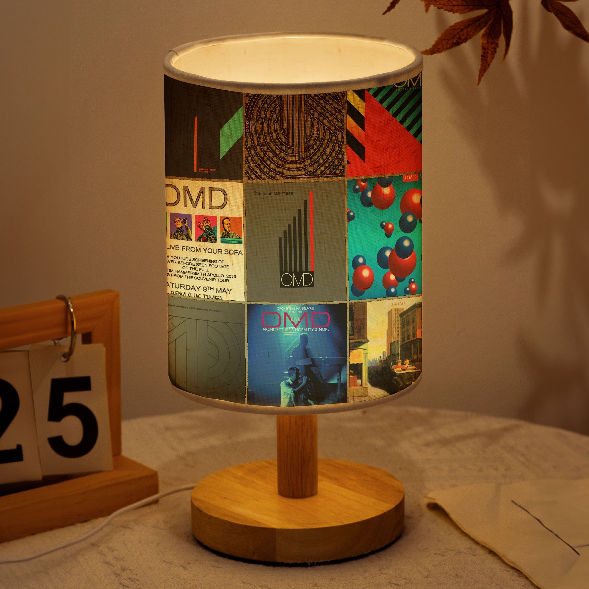 OMD Album Collage Lamp Retro Synthpop Vibes Night Light