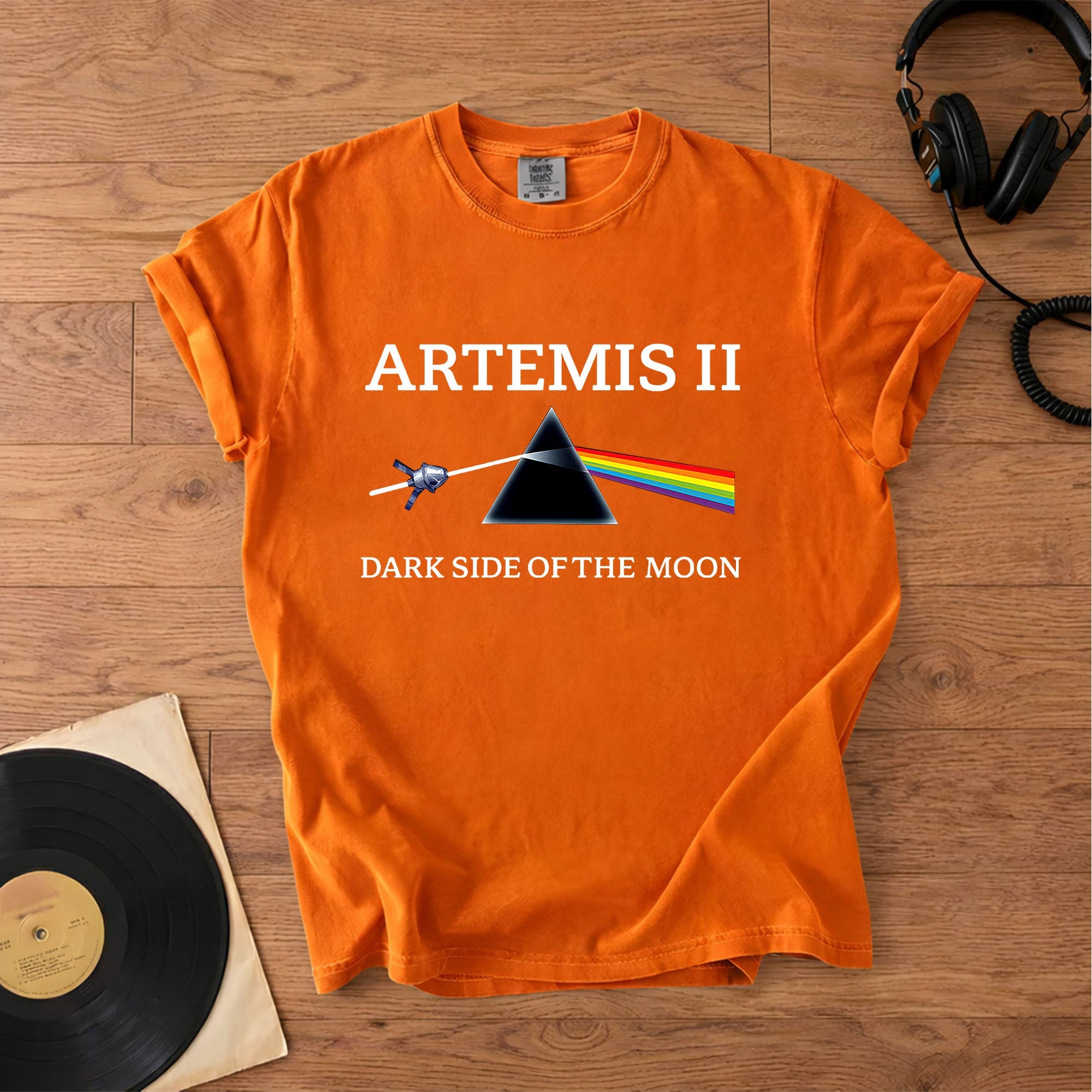 Cosmic Prism Comfort Tee Space & Retro Rock Inspired Graphic Shirt