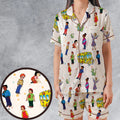 The Magic School Bus Characters Satin Short-Sleeve Pajamas Set