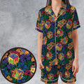 Tropical Dice DnD Satin Short-Sleeve Pajamas Set