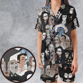 Faces The Phantom of Opera Satin Short-Sleeve Pajamas Set